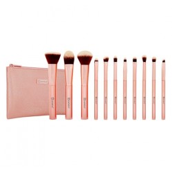 Metal Rose - 11 Piece Brush Set With Cosmetic Bag